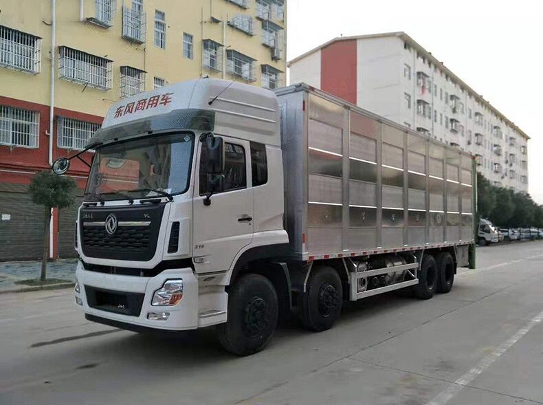 东风天龙9.6米铝合金运猪车_小型拉猪车多少钱