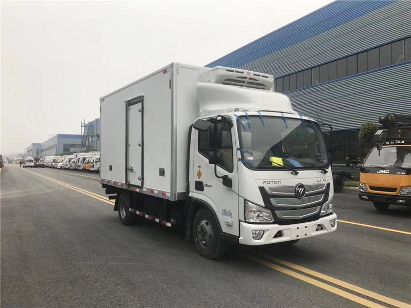 国六4米2冷藏车厂家推荐-福田欧马可S1蓝牌冷藏车
